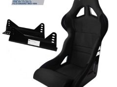 RRS FIA Expert 2 racing fixed seat Black 2018 + Seat mounts