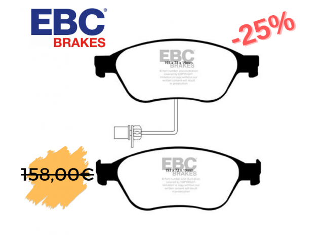 Pastilhas EBC Yellow Audi A6 a8 VW Phaeton DP41535R