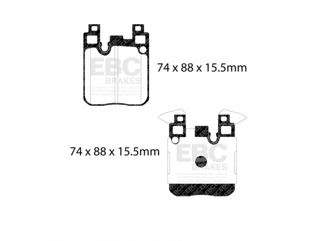 Pastilhas EBC RP-X BMW F30 F31 335i 335d Serie 3 4 ( Trás )
