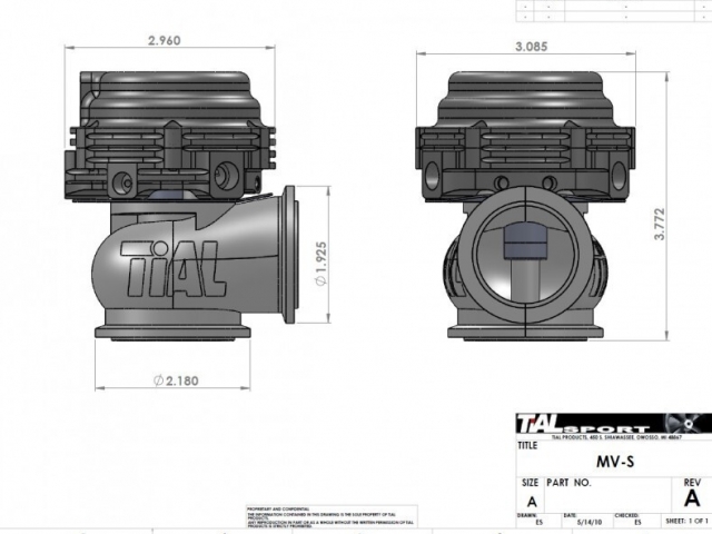 Wastegate Externa Tial 38mm MV-S