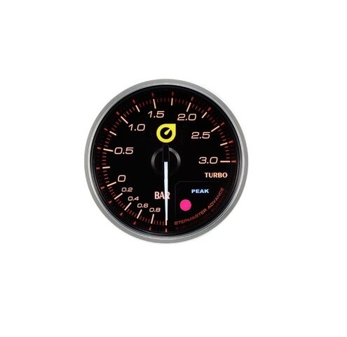 Manómetro Pressão Turbo 3Bar - AUTOGAUGE c/pico (60mm)