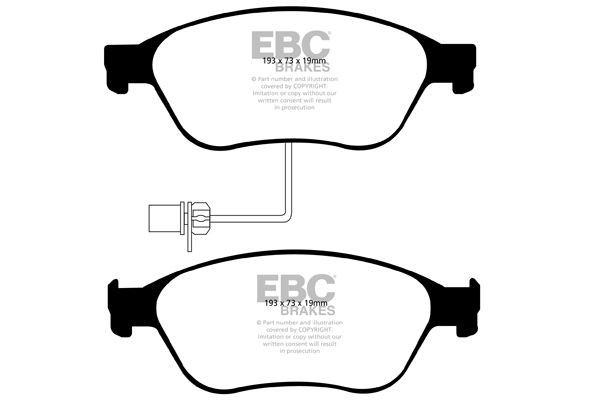 Pastilhas EBC Yellow Audi A6 a8 VW Phaeton DP41535R