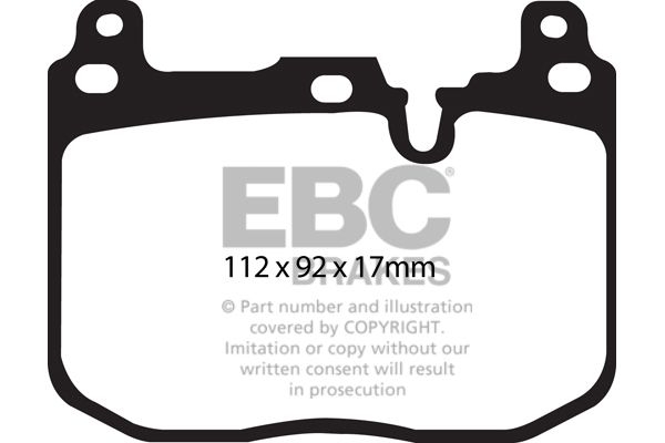 Pastilhas EBC RP-X (frente) BMW 335d Xdrive F30/F3 ( serie 1 ,2 3, 4, 5 e 6)