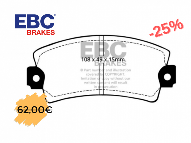 Pastilhas travão EBC Greenstuff Frente Alfa Romeo 33 (905) / Arna (920) DP2317