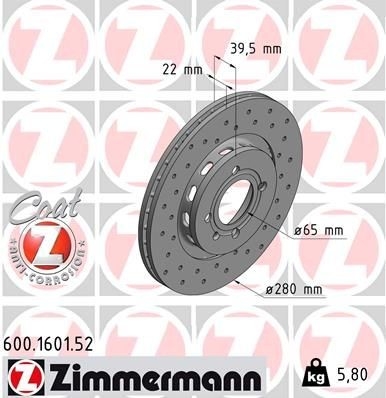 Discos Travão Zimmermann SEAT Ibiza 6K2 - 280mm