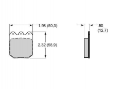 Pastilhas Wilwood (2 Pistons) BP10 (6812) Dynapro