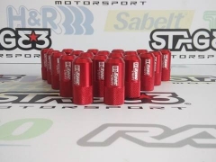 Fêmeas alumínio D1specs M12x1,5 Vermelhas 42mm