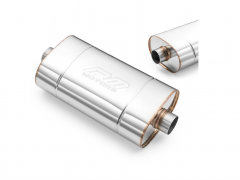 Silenciador Oval RM Motors 63mm (Embossing)