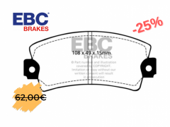 Pastilhas travão EBC Greenstuff Frente Alfa Romeo 33 (905) / Arna (920) DP2317