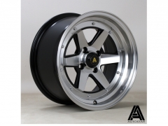 Autostar Magic 15x8" 4x114.3 ET0, Polished & Flat Black